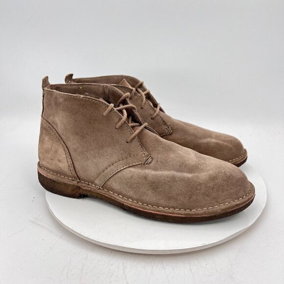 LL Bean Men Size 11 Medium Brown Tan Suede Lace Up Ankle Chukka Boot - Picture 1 of 14